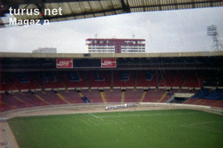 Altes Wembleystadion in London, Frühjahr 1993