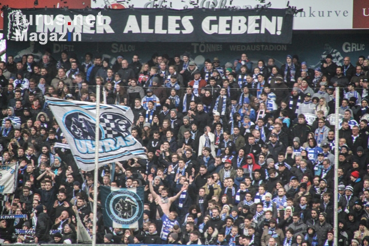 MSV Fans Support gegen Bielefeld