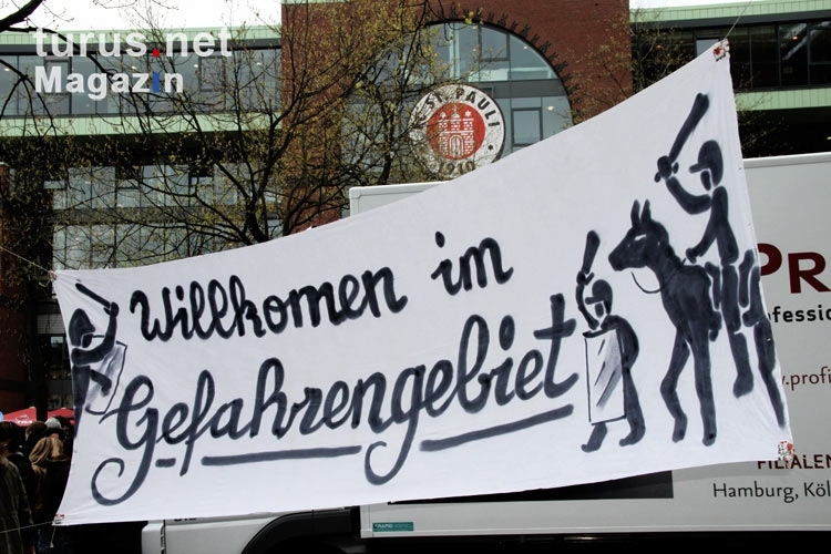 Protest der Ultras des FC St. Pauli