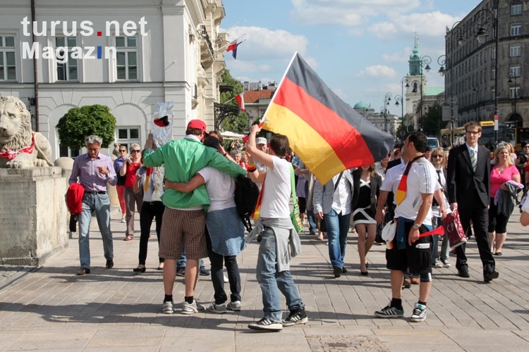 Fans der deutschen Fußballnationalelf zu Gast in Warschau