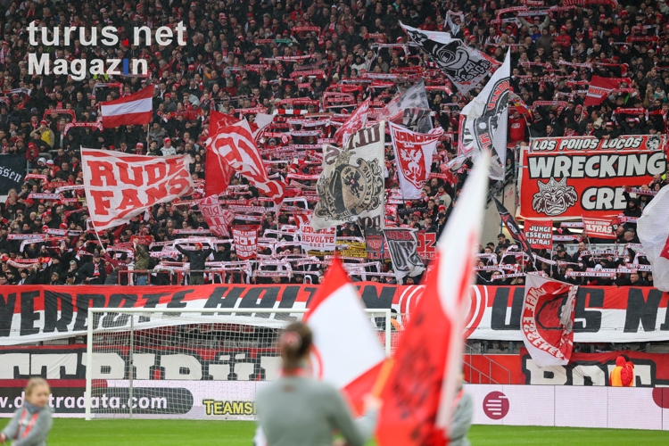 Fahnengirls Rot-Weiss Essen vs. Hallescher FC 14.01.2023