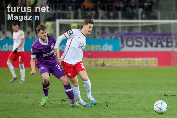 Sandro Plechaty, Florian Kleinhansl Rot-Weiss Essen vs. VfL Osnabrück 14.03.2023