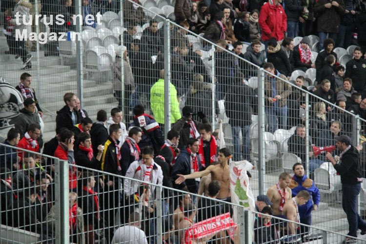 Fans von Nîmes Olympique in Lille