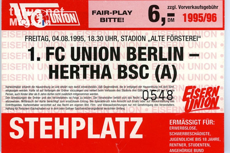 1. FC Union Berlin vs. Hertha BSC Amateure 04.08.1995