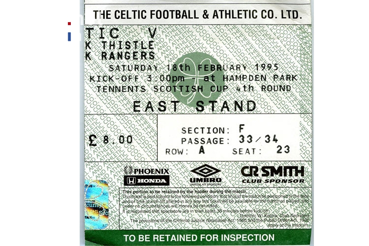Celtic FC vs. Meadowbank Thistle FC 18.02.1995