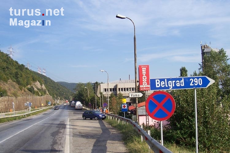 Grenzübergang zwischen Rumänien und Serbien an der Donau (Derdap)