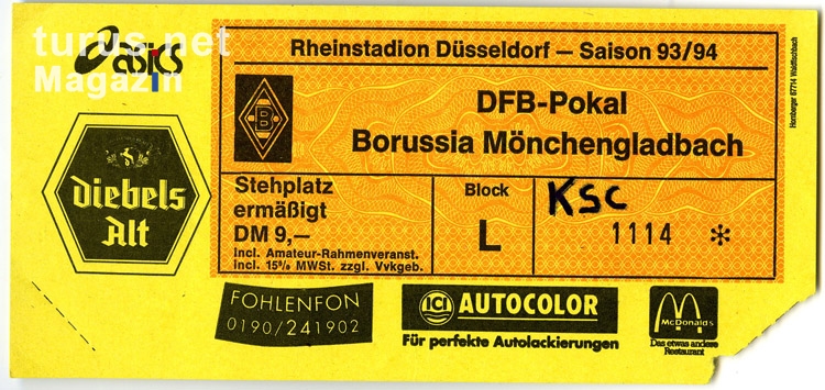 Borussia Mönchengladbach vs. Karlsruher SC, 1993/94