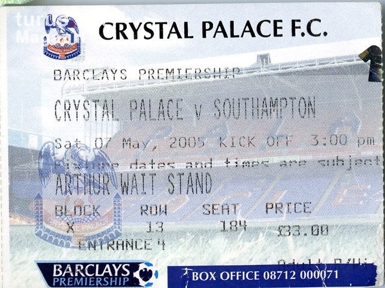 Crystal Palace FC vs. Southampton FC, 2005