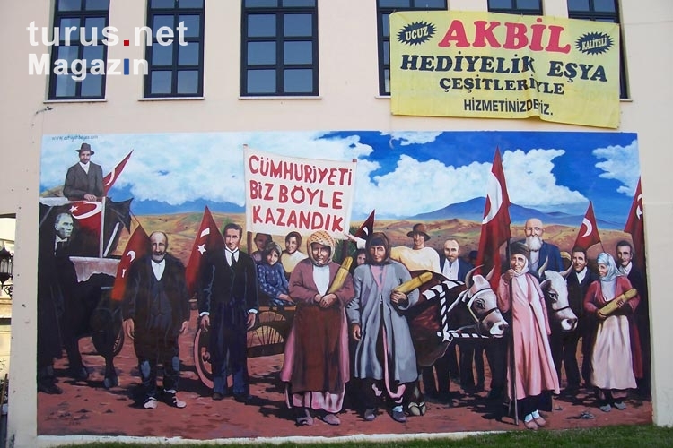 Wandgemälde in der türkischen Stadt Edirne