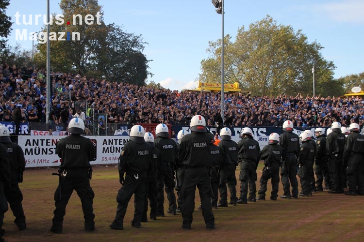 Polizeieinsatz Spielunterbrechung in Münster