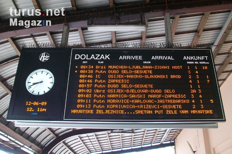 Zug von Zagreb nach Banja Luka und Sarajevo