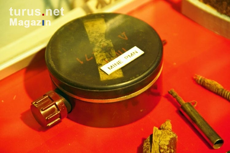PLastik-Bodenmine, die an der deutsch-deutschen Grenze bis 1985 verlegt war