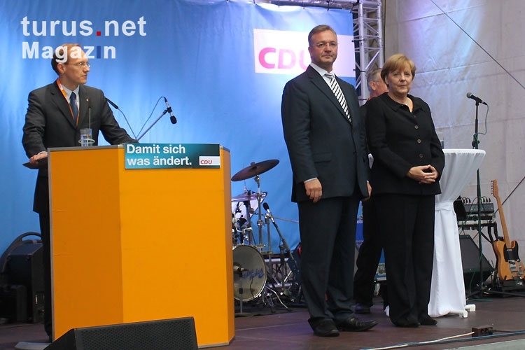 CDU-Wahlveranstaltung in Berlin Mitte mit Angela Merkel und Frank Henkel