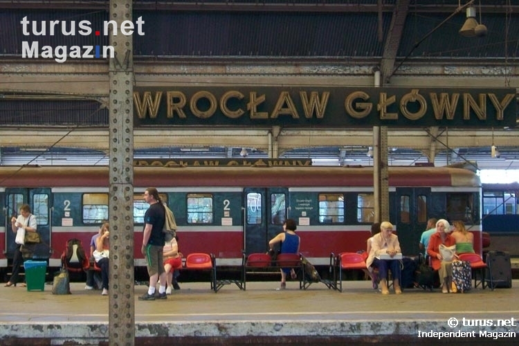 Bahnhof von Breslau - Wroclaw Glowny (Polen)