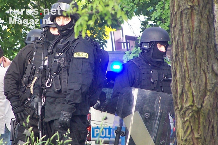 Polizeiliche Einsatzkräfte in Polen