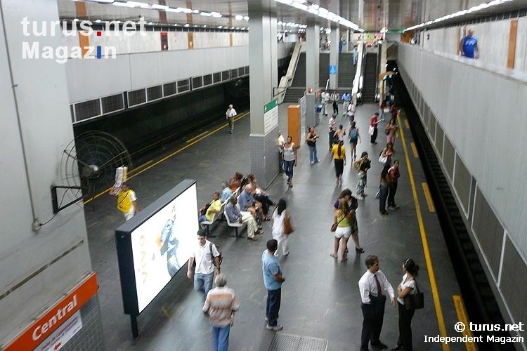 Metrostation in Rio de Janeiro, U-Bahn in Brasilien