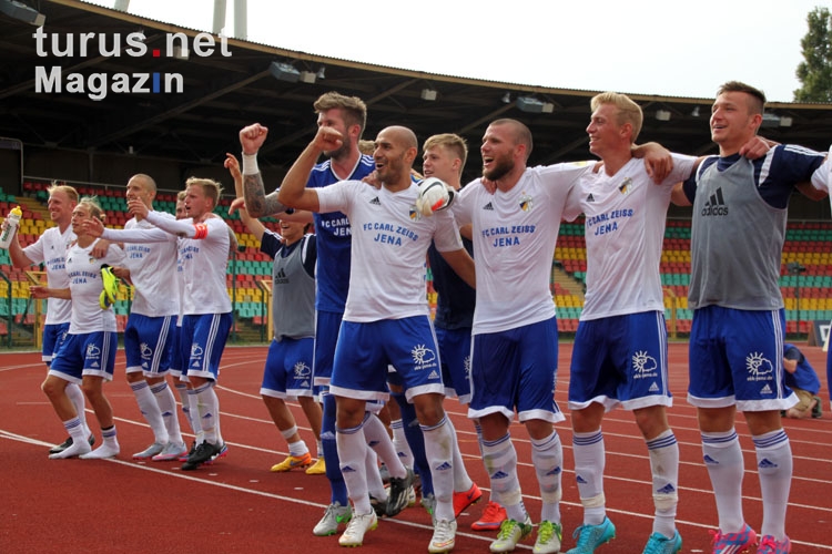 FC Carl Zeiss Jena feiert Sieg beim BFC
