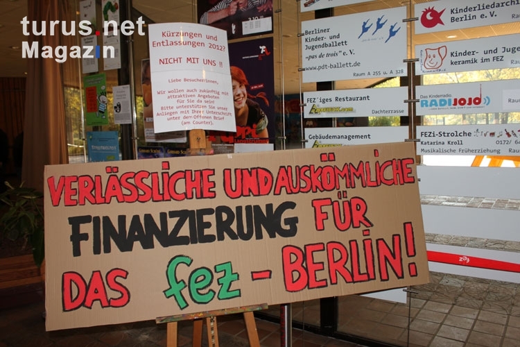Forderung einer sicheren Finanzierung für das FEZ in Berlin