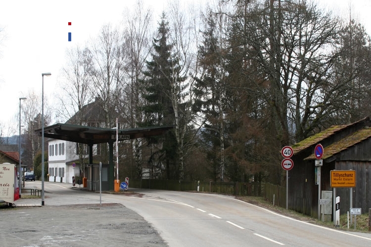 Grenzübergang zwischen Tschechien und Deutschland bei Eslarn und Tillyschanz und Zelezna