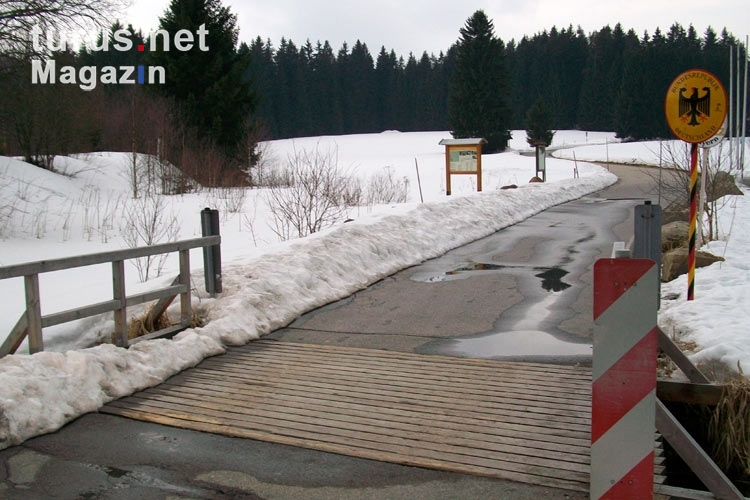 Kleiner Grenzübergang zwischen Tschechien und der Bundesrepublik Deutschland