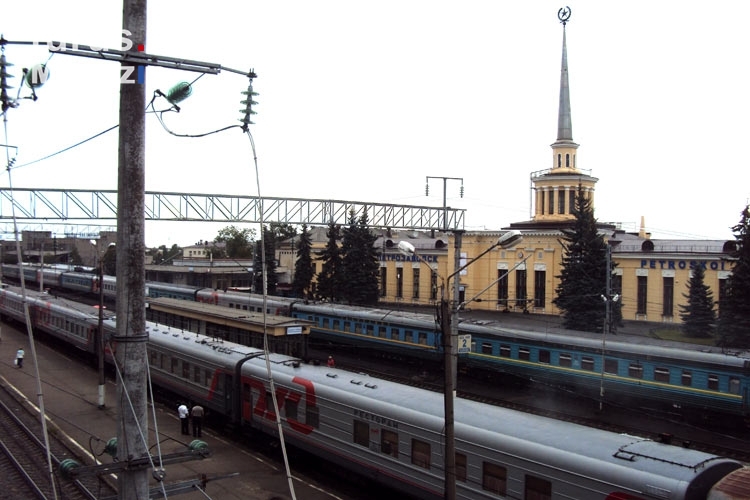 Bahnhof der russischen Stadt Petrosawodsk