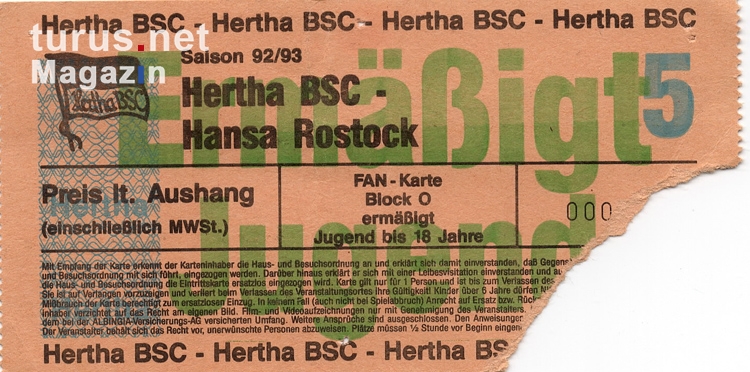 Hertha BSC vs. F.C. Hansa Rostock