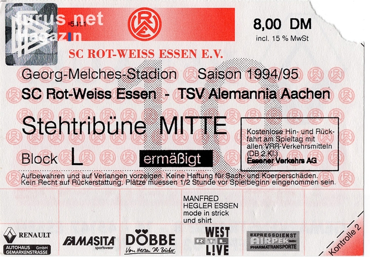 Rot-Weiss Essen vs. Alemannia Aachen