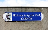 Welcome to Gaelic Park Culloville im County Armagh, Nordirland, Grenze zu Irland