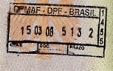 brasilianischer Einreisestempel der Polícia Federal do Brasil in Rio de Janeiro