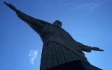 Saudade do Brasil! Jesus Christus Statue auf dem Berg Corcovado im Tijuca-Park von Rio de Janeiro