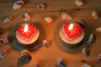 Kerzen mit Liebe / für die Liebe