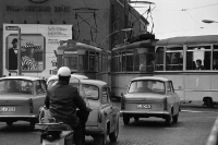 Straßenverkehr in Ostberlin um 1970