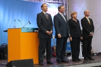 CDU-Wahlveranstaltung in Berlin Mitte mit Angela Merkel und Frank Henkel