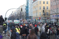 Umzugs-Demo in Berlin-Friedrichshain
