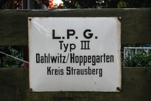 LPG Schild Dahlwitz-Hoppegarten