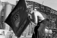 FDJ-Jugendbrigade bei Gleisarbeiten in der DDR, Anfang 60er Jahre