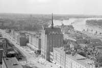 Blick auf die Altstadt von Rostock, DDR, 50er Jahre
