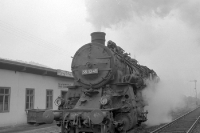 Dampflokomotive in Bad Schandau in der DDR, 50er Jahre