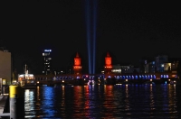 Festival of Lights in Berlin, 2011, Oberbaumbrücke in Kreuzberg-Friedrichshain