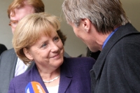 Bundeskanzlerin Angela Merkel in Hohenschönhausen