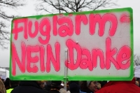 Kundgebung gegen neue Flugrouten, BBI Schönefeld, 23.01.2011