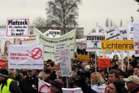 Kundgebung gegen neue Flugrouten, BBI Schönefeld, 23.01.2011
