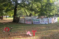 Zelte der Parkschützer und S21-Gegner im Stuttgarter Schlossgarten