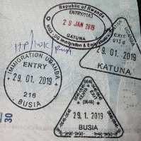 Einreisestempel Ruanda und Uganda