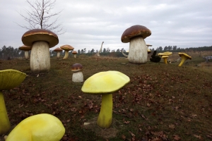 riesige Pilze im Dino-Park