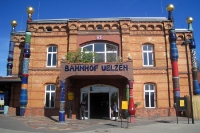 Bahnhof Uelzen (Niedersachsen) im Hundertwasser-Stil