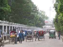 Rikschas in Dhaka