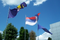 Staatsflaggen in Banja Luka
