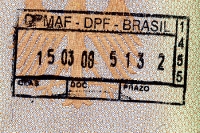 brasilianischer Einreisestempel der Polícia Federal do Brasil in Rio de Janeiro