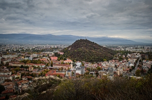 View on Plovdiv from hill